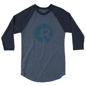 3/4 sleeve raglan shirt- Redemption Logo Blue